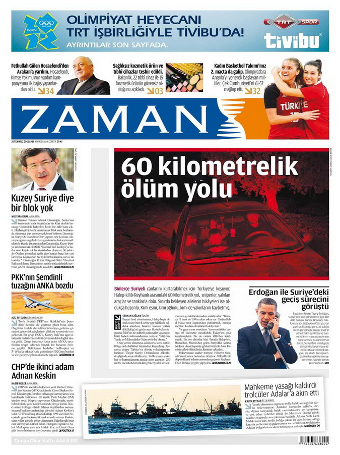 Gazete Manşetleri - 31 Temmuz 2012 25