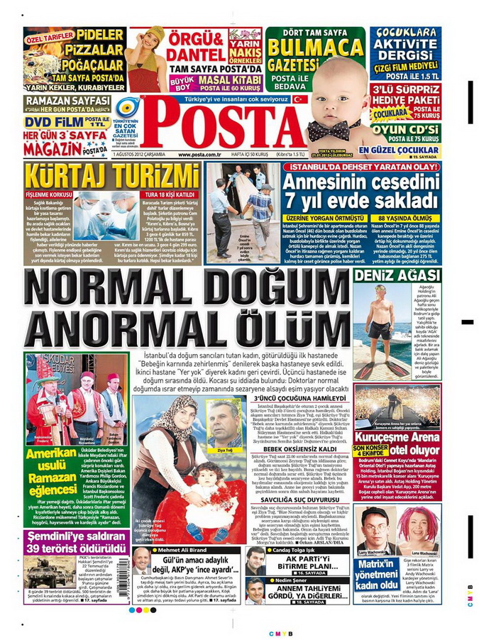 Gazete Manşetleri - 1 Ağustos 2012 10