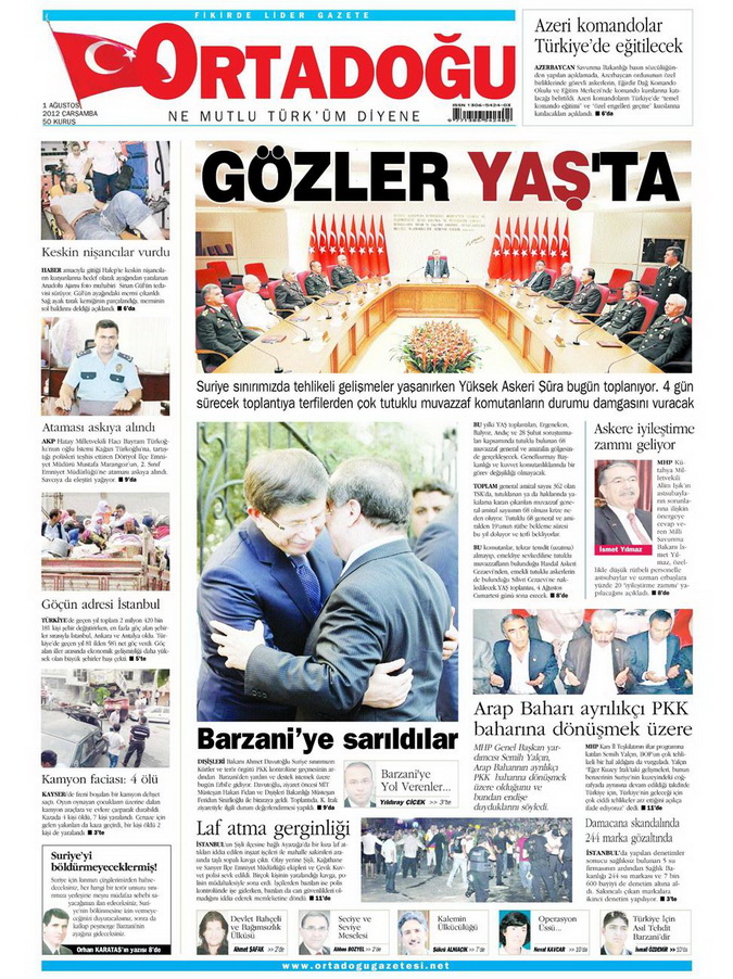 Gazete Manşetleri - 1 Ağustos 2012 9