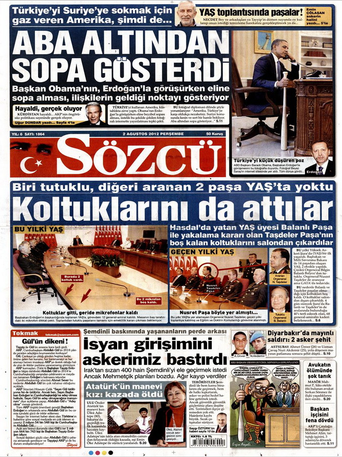 Gazete Manşetleri - 2 Ağustos 2012 11