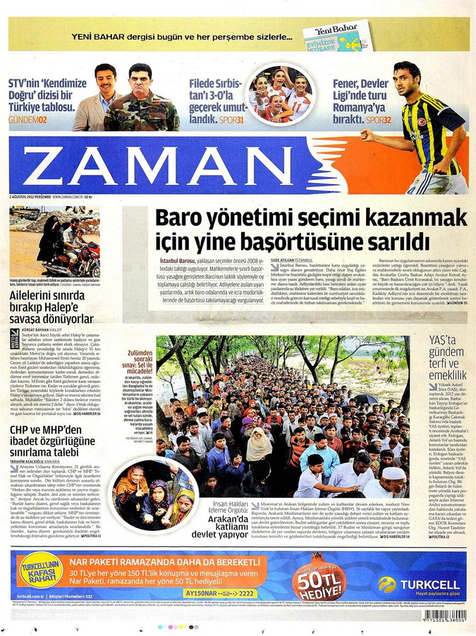 Gazete Manşetleri - 2 Ağustos 2012 19