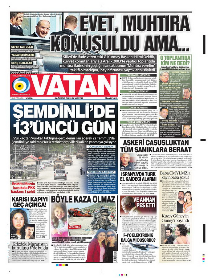 Gazete Manşetleri - 3 Ağustos 2012 13
