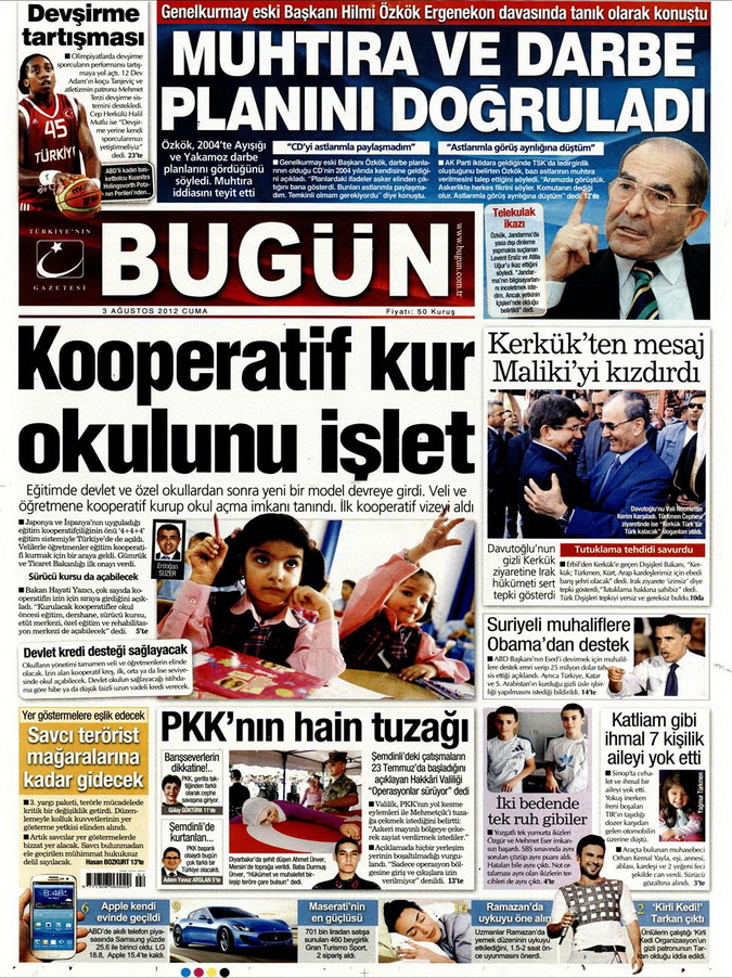 Gazete Manşetleri - 3 Ağustos 2012 2