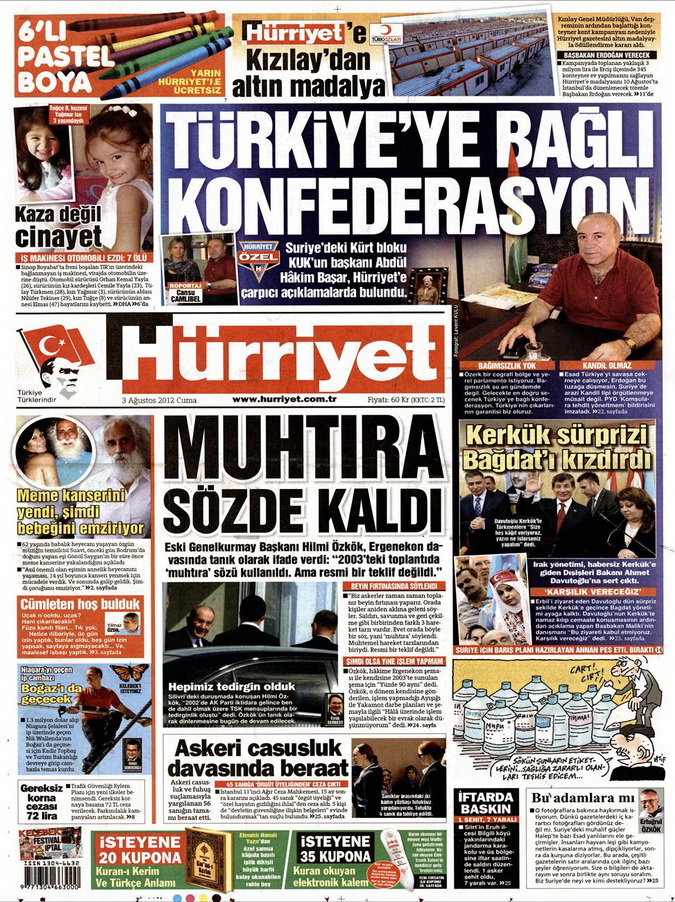 Gazete Manşetleri - 3 Ağustos 2012 5