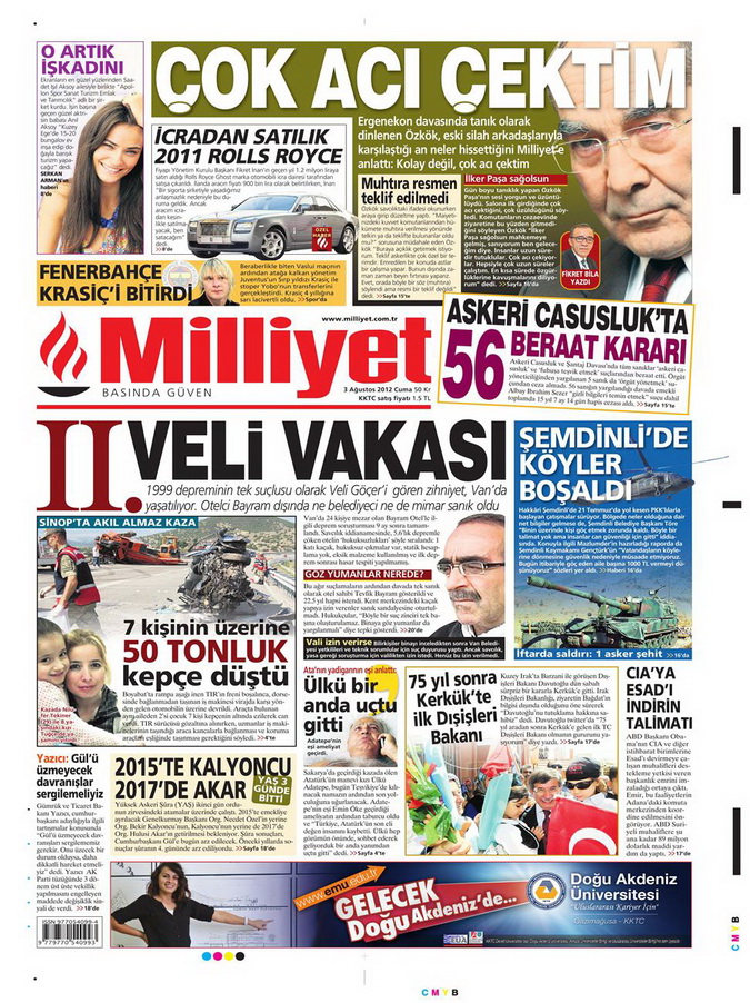 Gazete Manşetleri - 3 Ağustos 2012 7