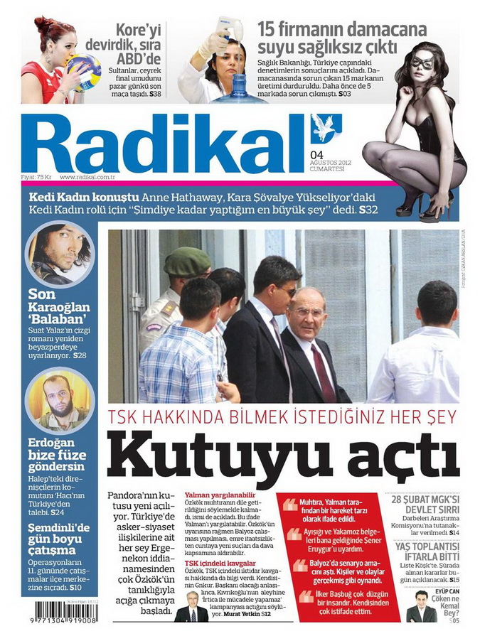 Gazete Manşetleri - 4 Ağustos 2012 12