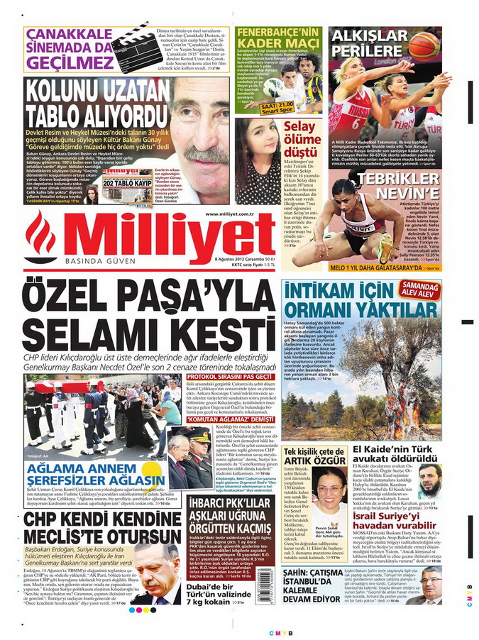 Gazete Manşetleri - 8 Ağustos 2012 Çarşamba 11
