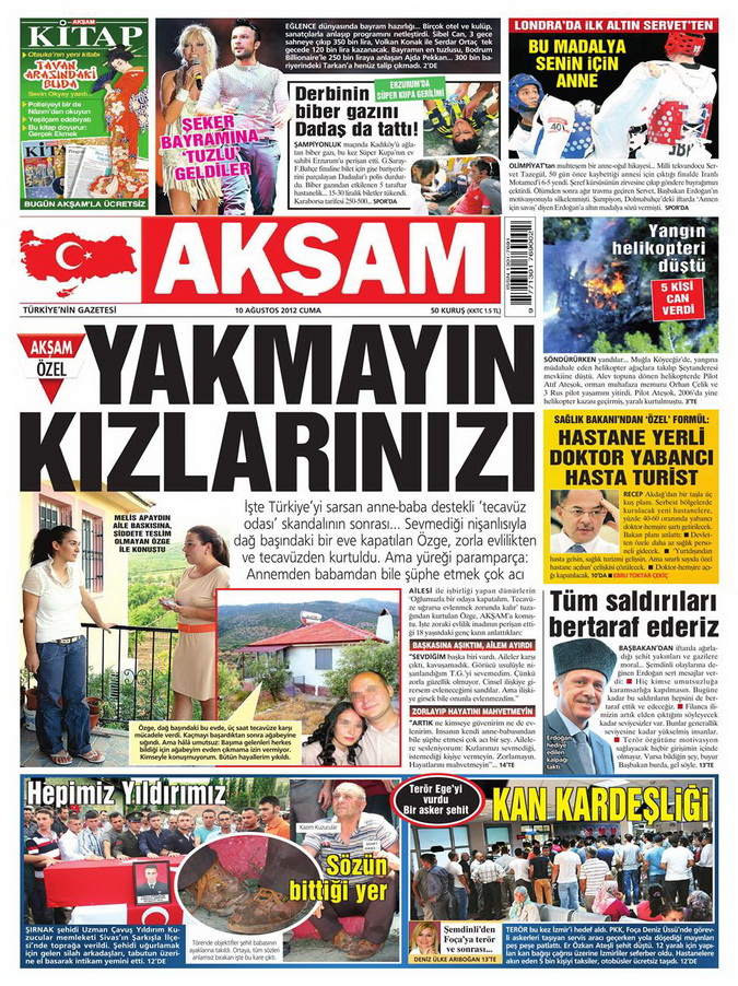 Gazete Manşetleri - 10 Ağustos 2012 Cuma 1