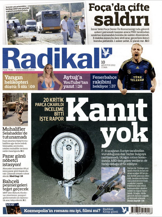 Gazete Manşetleri - 10 Ağustos 2012 Cuma 10