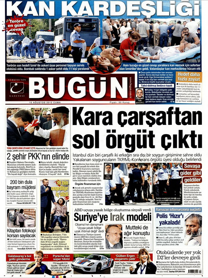 Gazete Manşetleri - 10 Ağustos 2012 Cuma 3