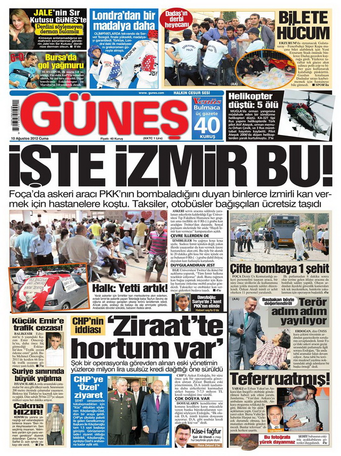 Gazete Manşetleri - 10 Ağustos 2012 Cuma 4