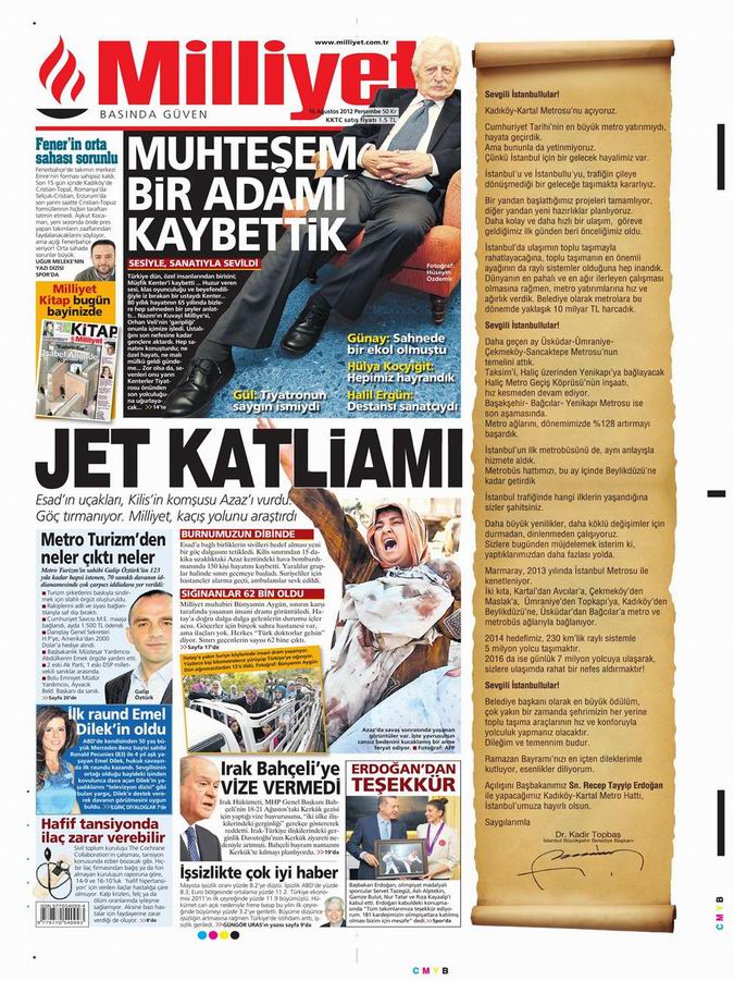 Gazete Manşetleri - 16 Ağustos Perşembe 15