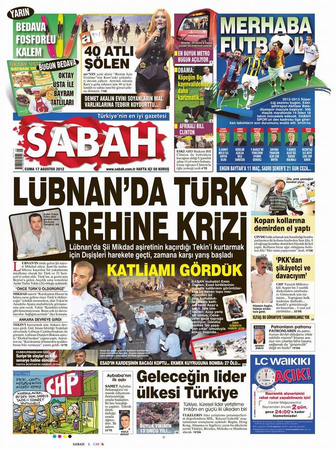 Gazete Manşetleri - 17 Ağustos Cuma 11