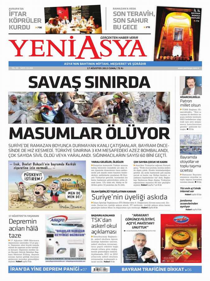 Gazete Manşetleri - 17 Ağustos Cuma 3