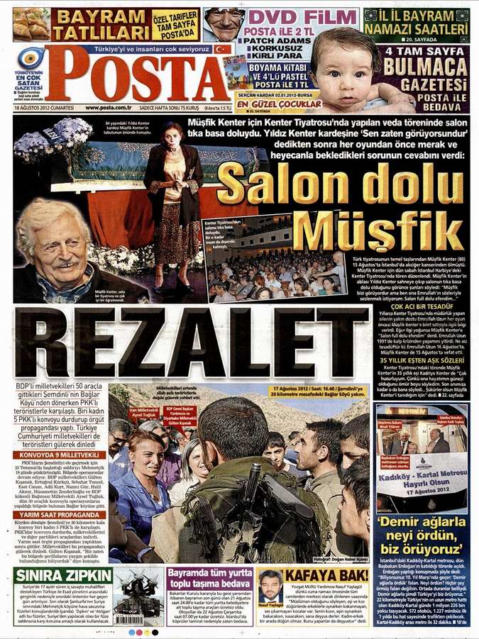 Gazete Manşetleri - 18 Ağustos Cumartesi 13