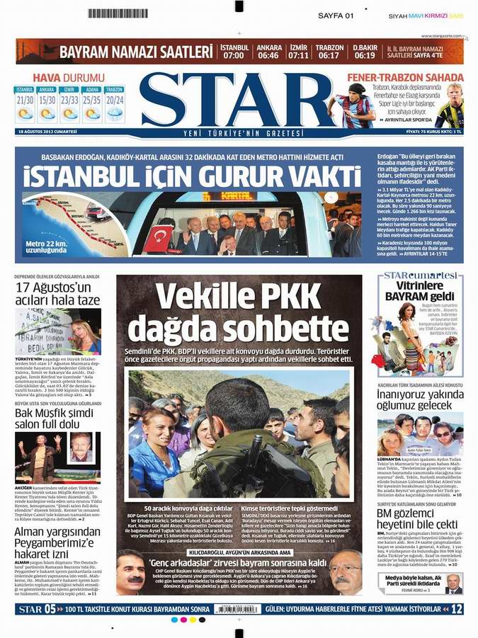 Gazete Manşetleri - 18 Ağustos Cumartesi 9