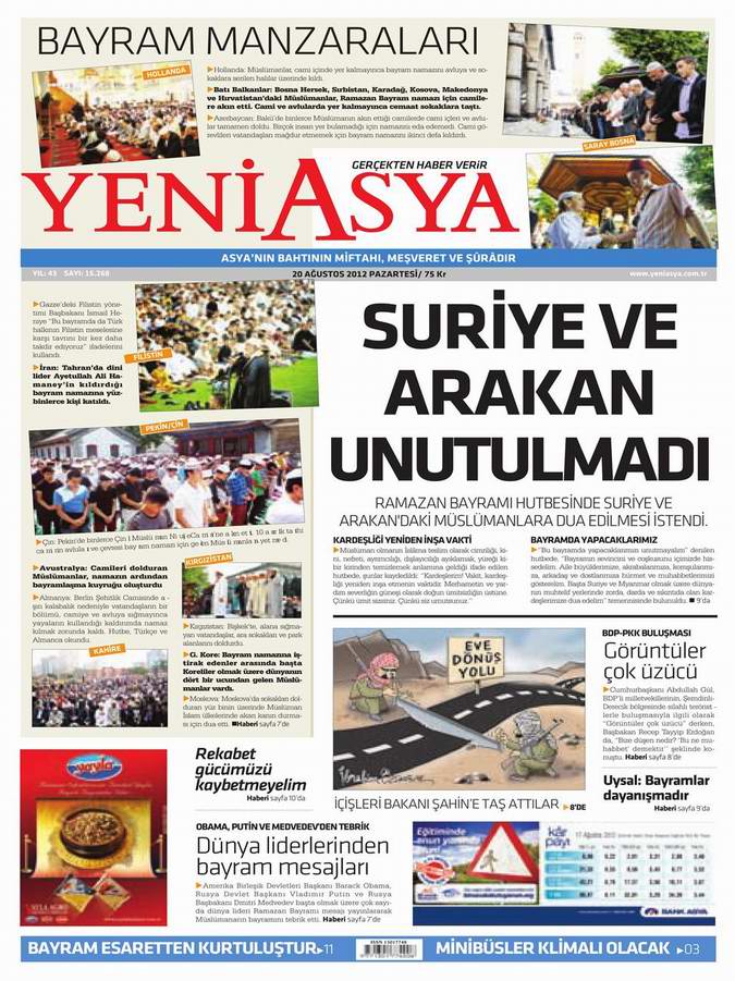 Gazete Manşetleri - 20 Ağustos Pazartesi 3