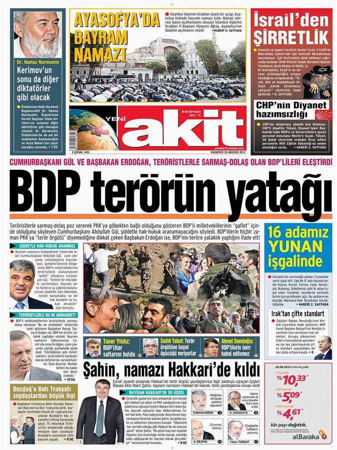 Gazete Manşetleri - 20 Ağustos Pazartesi 4