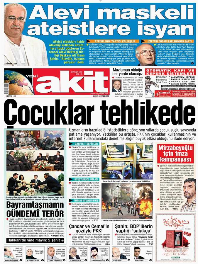 Gazete Manşetleri - 21 Ağustos Salı 3