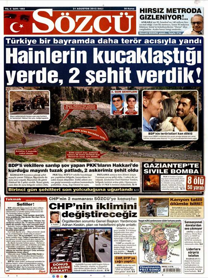 Gazete Manşetleri - 21 Ağustos Salı 7