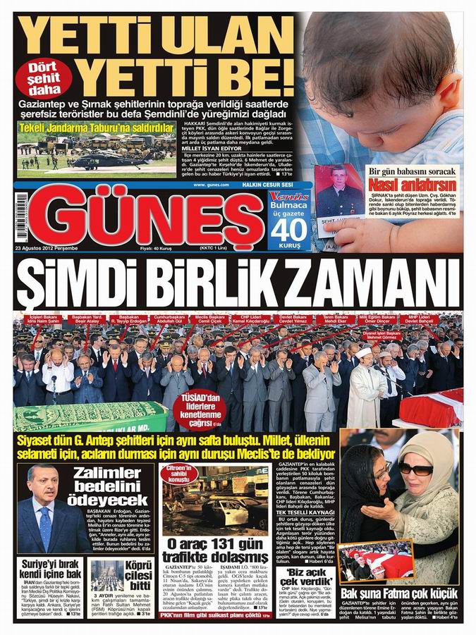 Gazete Manşetleri - 23 Ağustos Perşembe 18