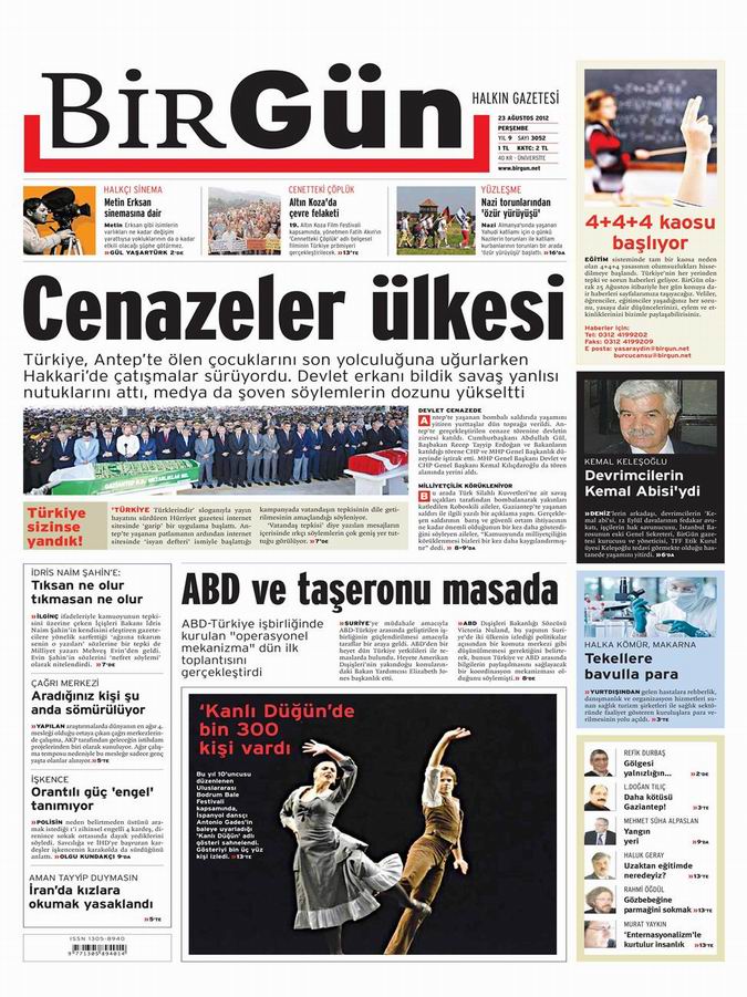 Gazete Manşetleri - 23 Ağustos Perşembe 21