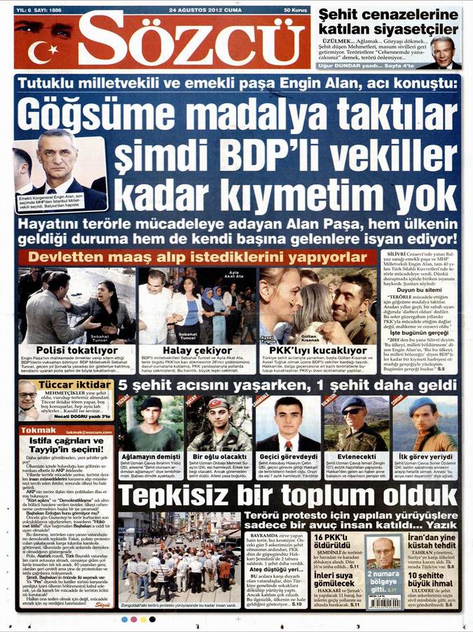 Gazete Manşetleri - 24 Ağustos Cuma 10