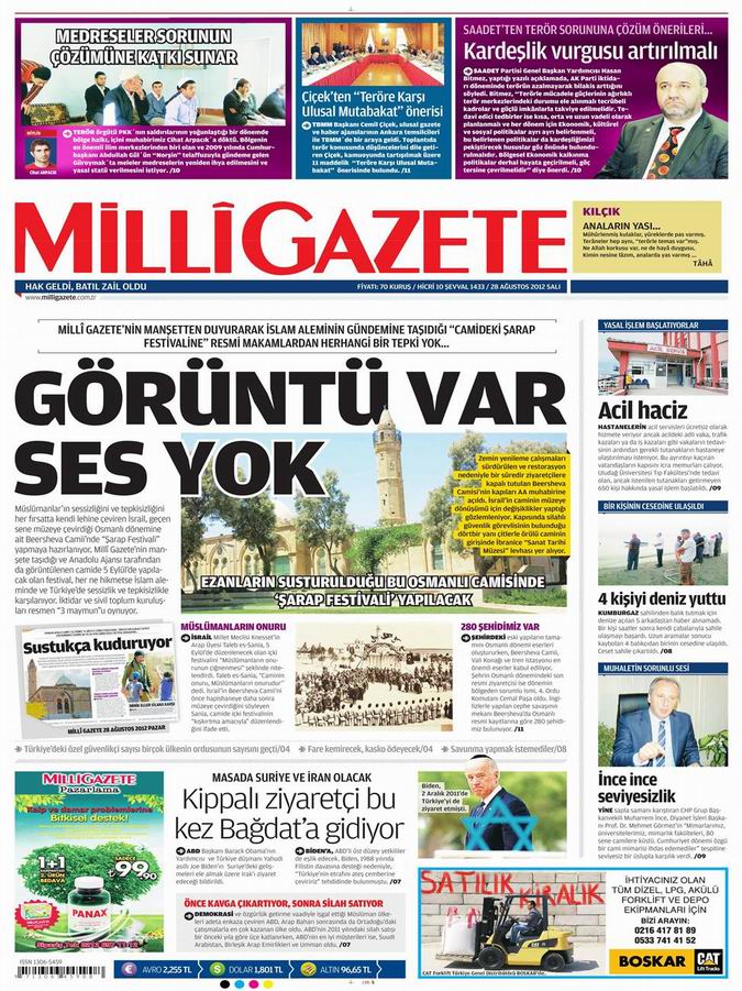 Gazete Manşetleri - 28 Ağustos Salı 15