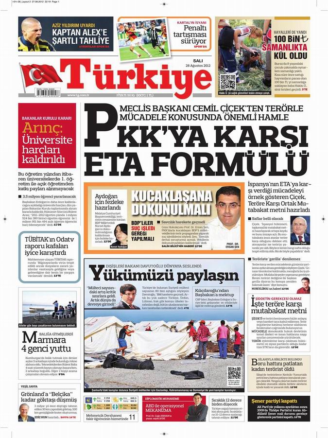 Gazete Manşetleri - 28 Ağustos Salı 6