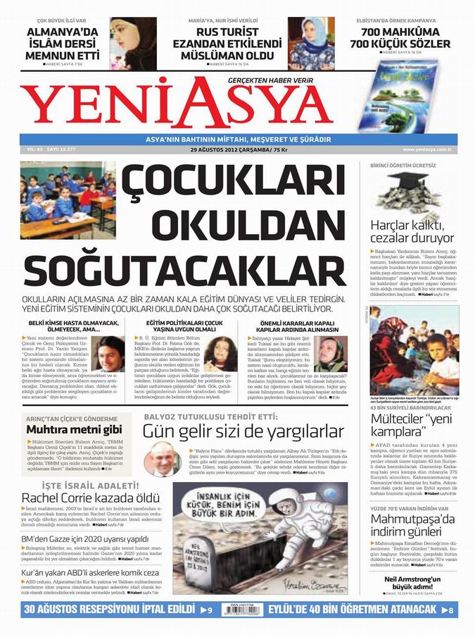 Gazete Manşetleri - 29 Ağustos Çarşamba 3
