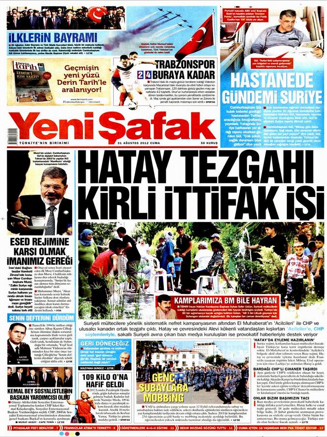 Gazete Manşetleri - 31 Ağustos Cuma 2