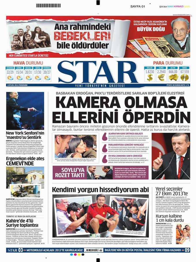 Gazete Manşetleri - 6 Eylül Perşembe 9