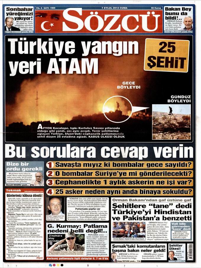 Gazete Manşetleri - 7 Eylül Cuma 11