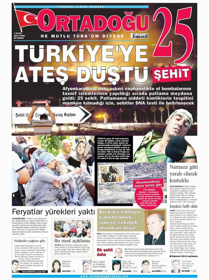 Gazete Manşetleri - 7 Eylül Cuma 15