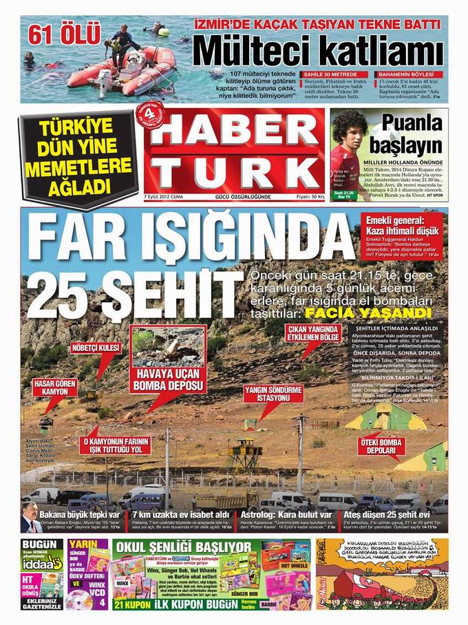 Gazete Manşetleri - 7 Eylül Cuma 20