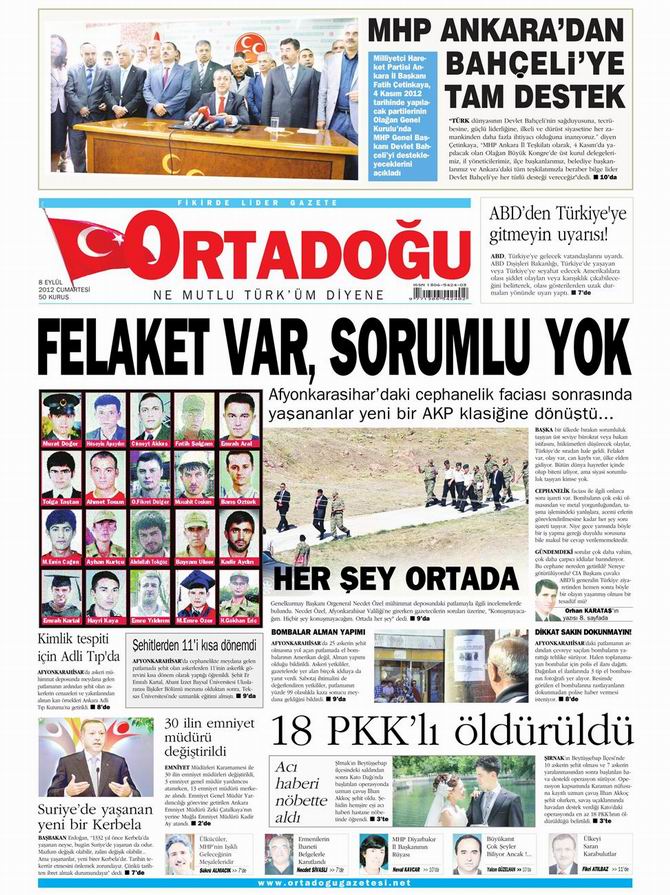 Gazete Manşetleri - 8 Eylül Cumartesi 14