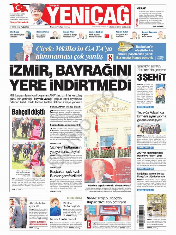 Gazete Manşetleri - 10 Eylül Pazartesi 6