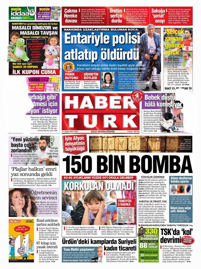 Gazete Manşetleri - 11 Eylül Salı 18