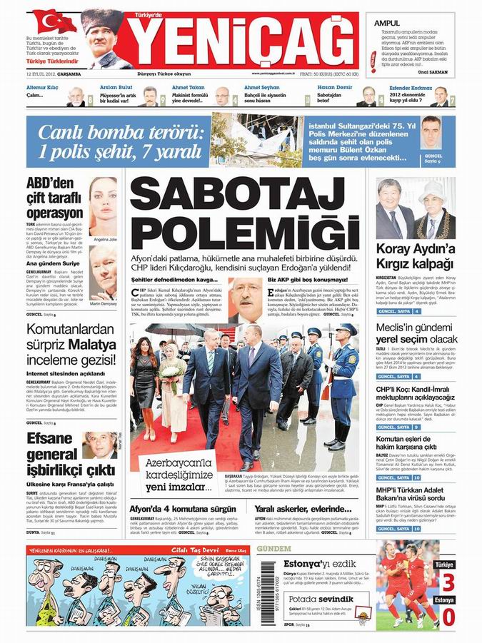 Gazete Manşetleri - 12 Eylül Çarşamba 7