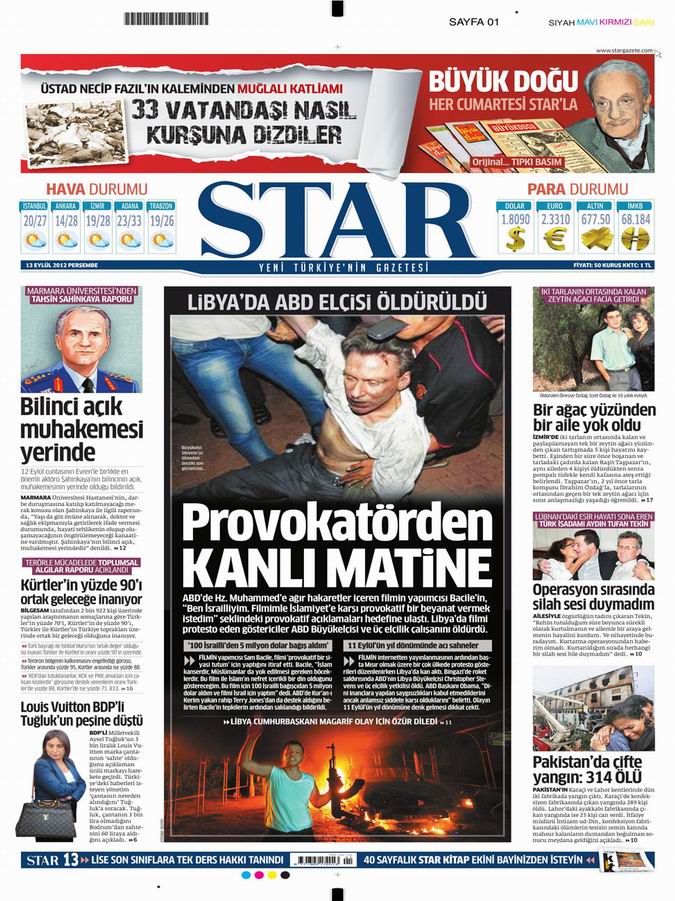 Gazete Manşetleri - 13 Eylül Perşembe 7