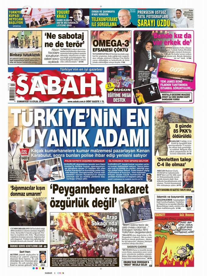 Gazete Manşetleri - 15 Eylül Cumartesi 11