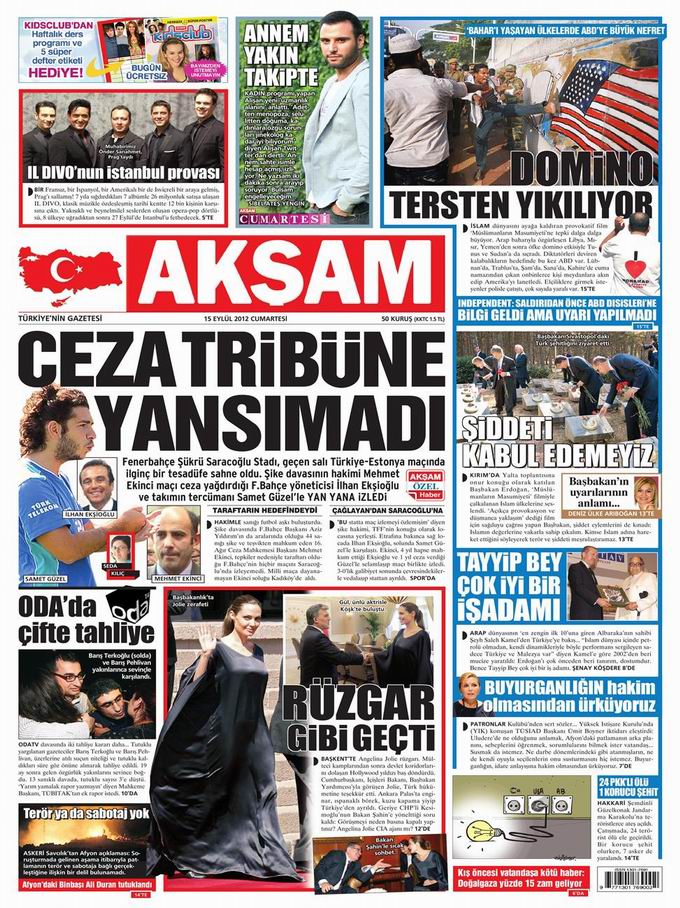 Gazete Manşetleri - 15 Eylül Cumartesi 25