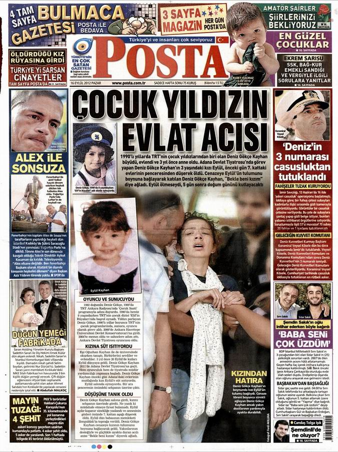 Gazete Manşetleri - 16 Eylül Pazar 13