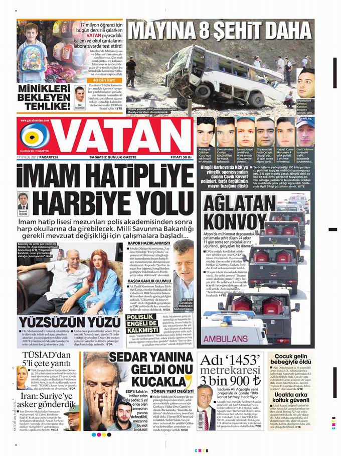 Gazete Manşetleri - 17 Eylül Pazartesi 5