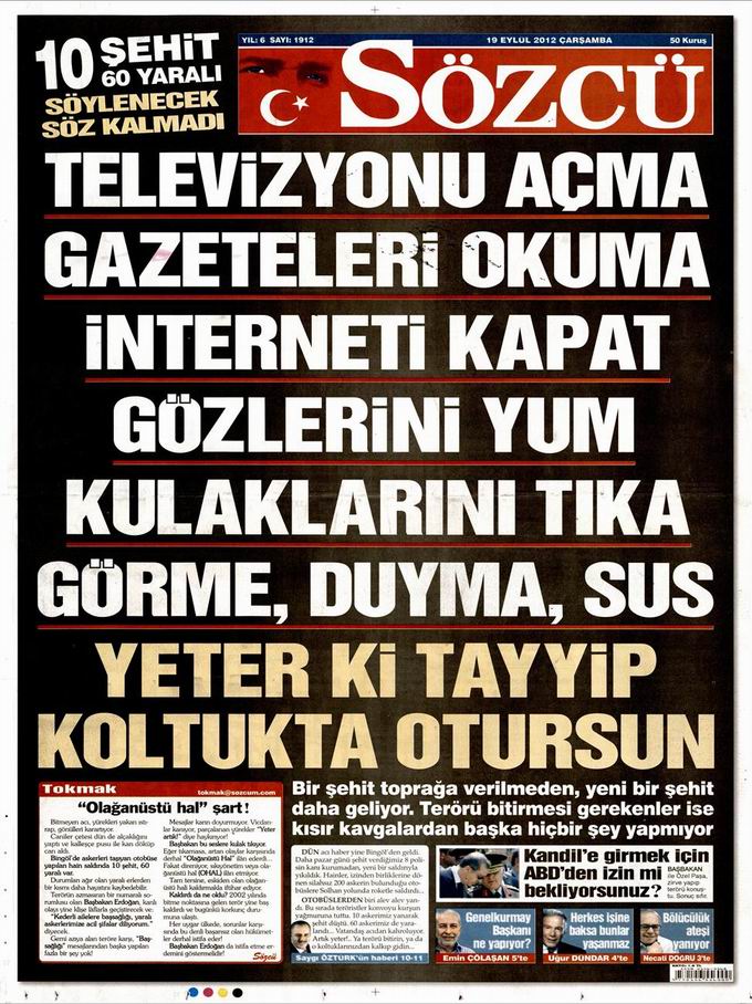 Gazete Manşetleri - 19 Eylül Çarşamba 10