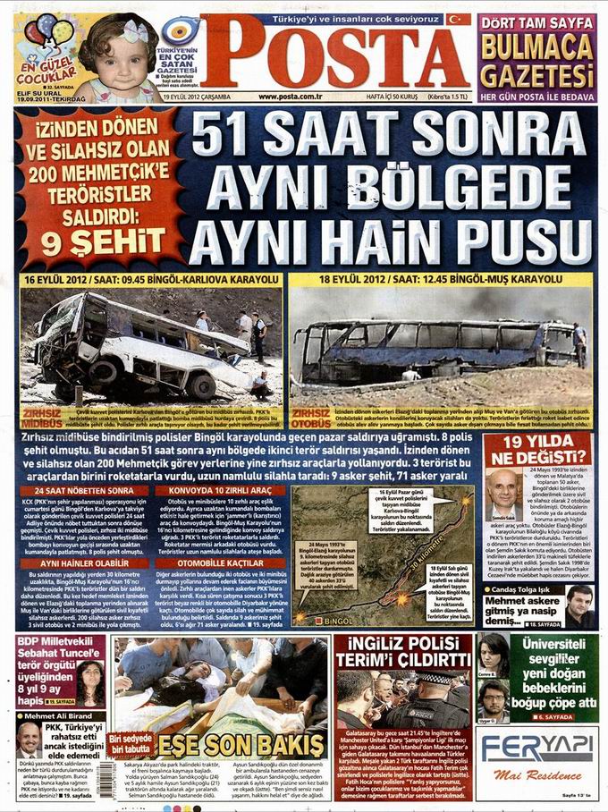 Gazete Manşetleri - 19 Eylül Çarşamba 13