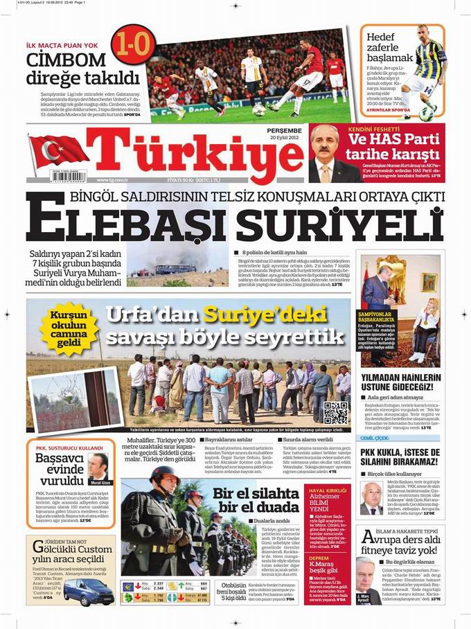 Gazete Manşetleri - 20 Eylül Perşembe 6