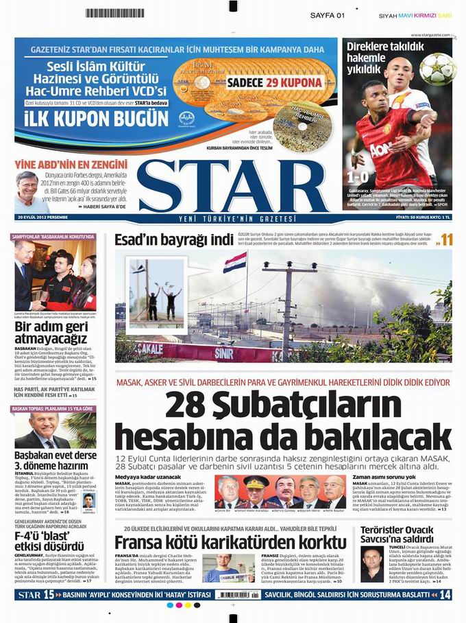 Gazete Manşetleri - 20 Eylül Perşembe 8