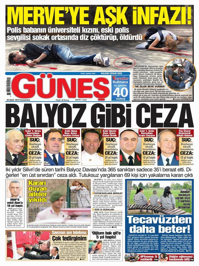 Gazete Manşetleri - 22 Eylül Cumartesi 20