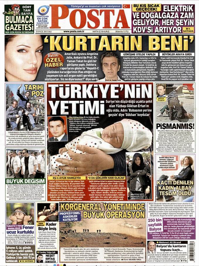 Gazete Manşetleri - 25 Eylül Salı 13